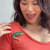 Siamese Crocodile Brooch  -  Erstwilder  -  Quirky Resin and Enamel Accessories