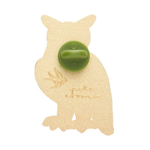 The Grand Great Horned Owl Enamel Pin  -  Erstwilder  -  Quirky Resin and Enamel Accessories