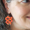The Rowdy Rattlesnake Drop Earrings  -  Erstwilder  -  Quirky Resin and Enamel Accessories