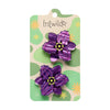 Chocolate Lily Hair Clips – 2 Piece  -  Erstwilder  -  Quirky Resin and Enamel Accessories