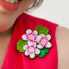 Austral Stork's-Bill Brooch  -  Erstwilder  -  Quirky Resin and Enamel Accessories