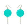 Lollypop Drop Earrings - Green  -  Erstwilder Essentials  -  Quirky Resin and Enamel Accessories