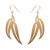 Gum Leaf Drop Earrings - Gold  -  Erstwilder Essentials  -  Quirky Resin and Enamel Accessories