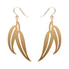 Gum Leaf Drop Earrings - Gold