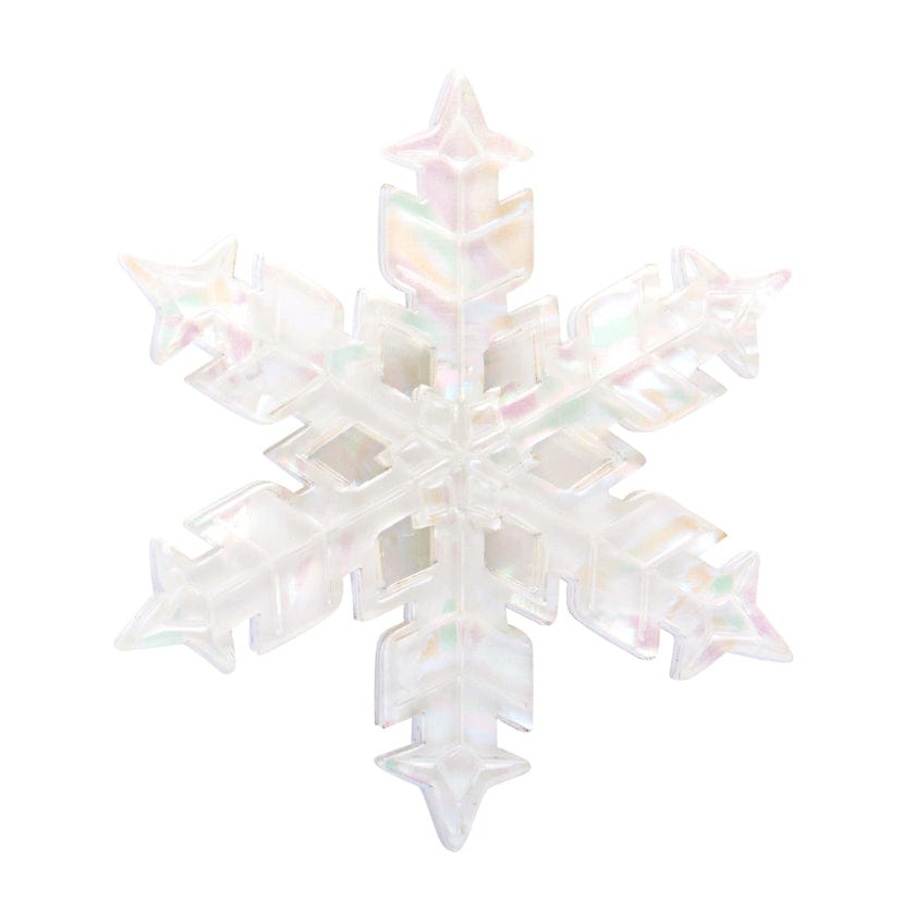Snowflake Simplified Mini Brooch  -  Erstwilder Simplified  -  Quirky Resin and Enamel Accessories