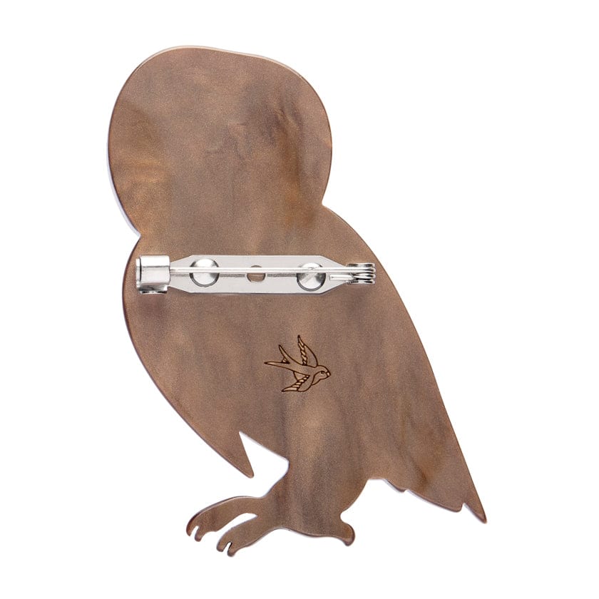 Maisie the Masked Owl Brooch  -  Erstwilder  -  Quirky Resin and Enamel Accessories