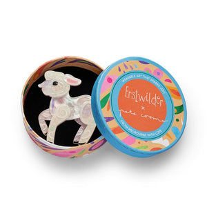 Lottie the Lamb Brooch  -  Erstwilder  -  Quirky Resin and Enamel Accessories