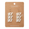 Ho, Ho, Ho Drop Earrings - White