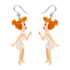 Wilma Flintstone Drop Earrings  -  Erstwilder  -  Quirky Resin and Enamel Accessories