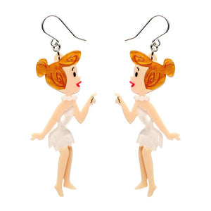 Wilma Flintstone Drop Earrings  -  Erstwilder  -  Quirky Resin and Enamel Accessories