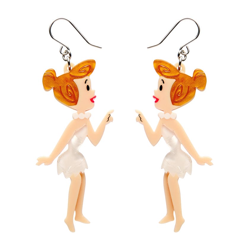 Wilma Flintstone Drop Earrings  -  Erstwilder  -  Quirky Resin and Enamel Accessories