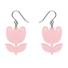 Tulip Drop Earrings - Pink  -  Erstwilder Essentials  -  Quirky Resin and Enamel Accessories