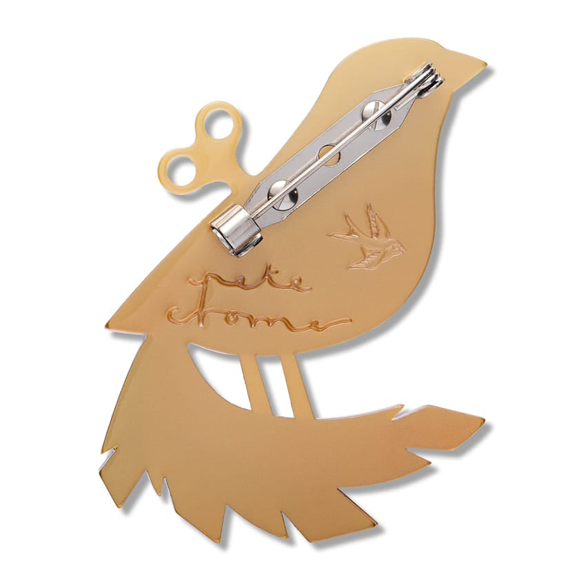 The Wind Up Brooch  -  Erstwilder  -  Quirky Resin and Enamel Accessories