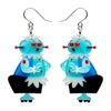 Rosie the Robot Drop Earrings  -  Erstwilder  -  Quirky Resin and Enamel Accessories