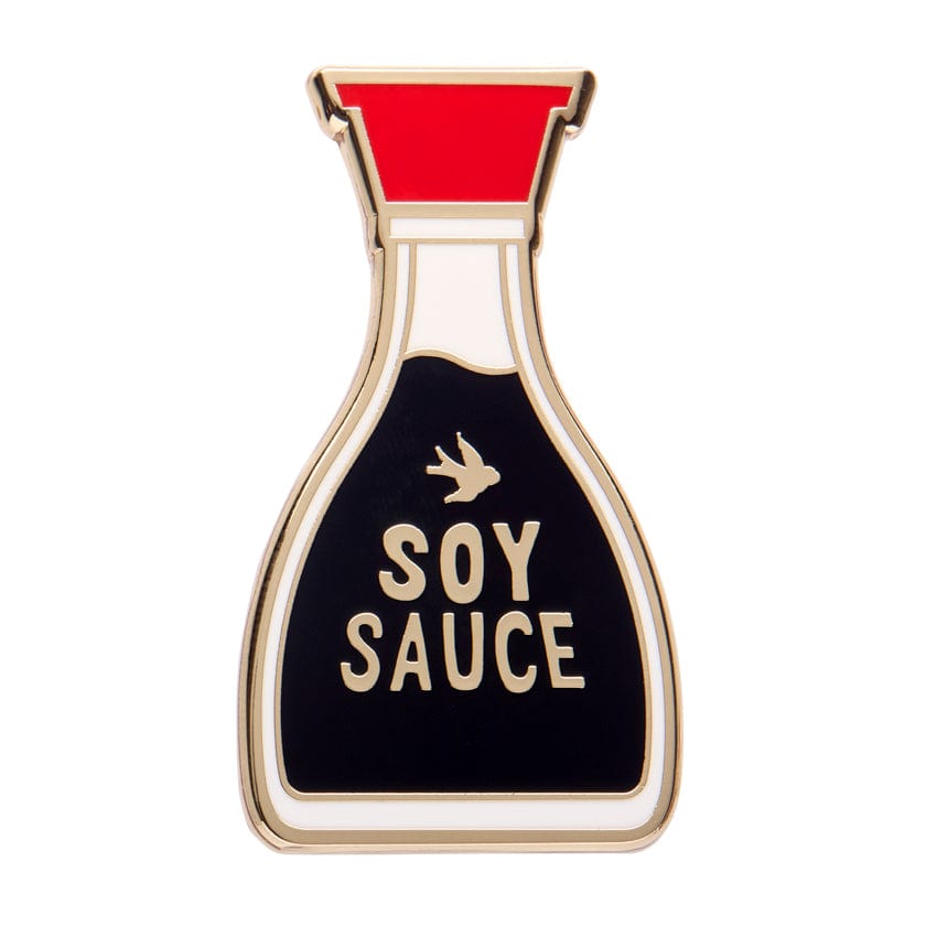 The Joy of Soy Enamel Pin  -  Erstwilder  -  Quirky Resin and Enamel Accessories