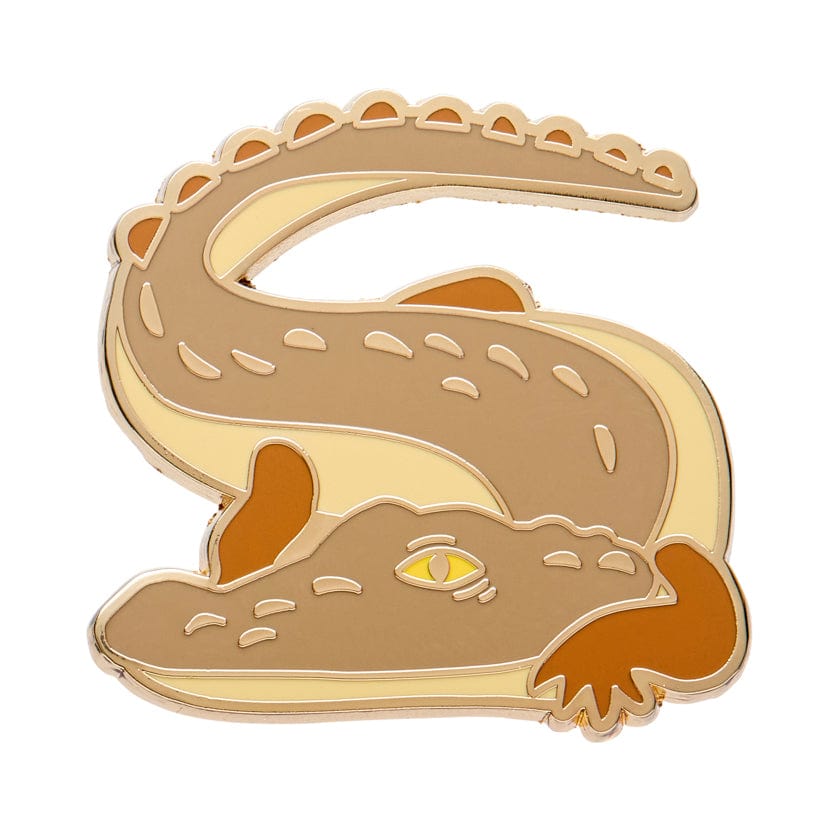 Crikey the Saltwater Crocodile Enamel Pin  -  Erstwilder  -  Quirky Resin and Enamel Accessories