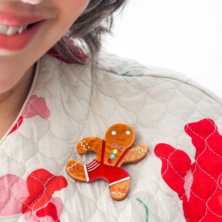 Catch Me If You Can Brooch  -  Erstwilder  -  Quirky Resin and Enamel Accessories