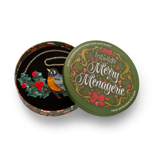 Ruby the Robin Necklace  -  Erstwilder  -  Quirky Resin and Enamel Accessories