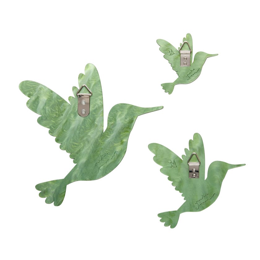 The Riveting Ruby-Throated Hummingbird Wall Art  -  Erstwilder  -  Quirky Resin and Enamel Accessories