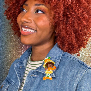 Orange Blossom Brooch  -  Erstwilder  -  Quirky Resin and Enamel Accessories