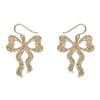 Bows Drop Earrings – Gold  -  Erstwilder Essentials  -  Quirky Resin and Enamel Accessories