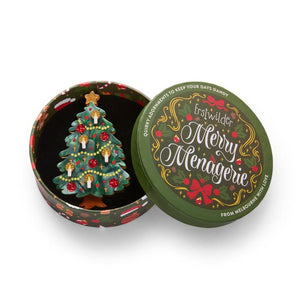 Christmas Tree Centre-Piece Brooch  -  Erstwilder  -  Quirky Resin and Enamel Accessories