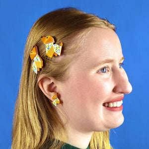 New Tricks Hair Clips Set - 2 Piece  -  Erstwilder  -  Quirky Resin and Enamel Accessories