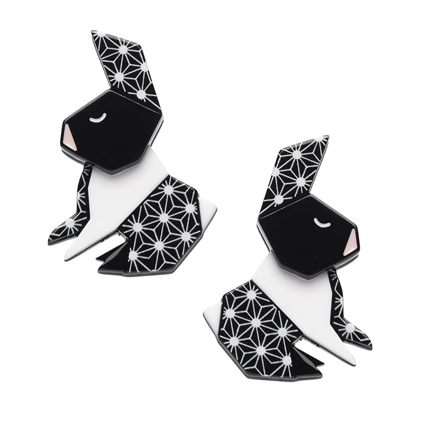 Cuddle Bunny Hair Clips Set - 2 Piece  -  Erstwilder  -  Quirky Resin and Enamel Accessories