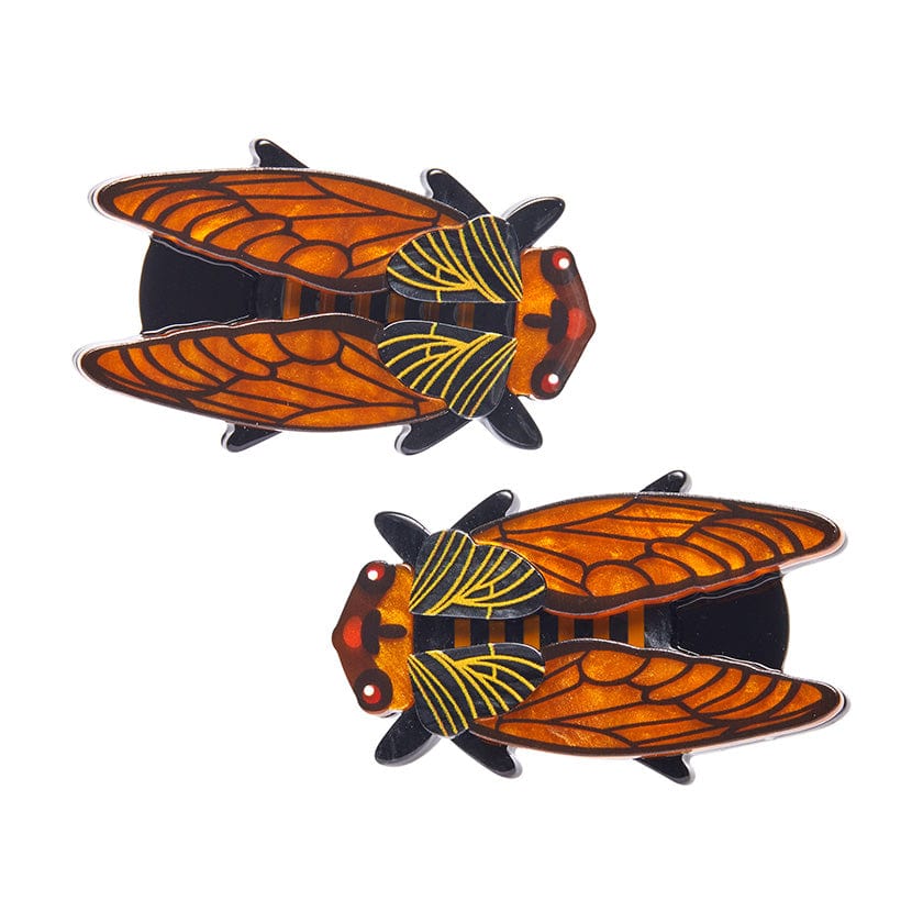 Cicadian Rhythms Hair Clips Set - 2 Piece  -  Erstwilder  -  Quirky Resin and Enamel Accessories