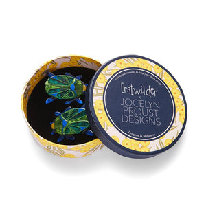 Luck of the Beetle Hair Clips Set - 2 Piece  -  Erstwilder  -  Quirky Resin and Enamel Accessories