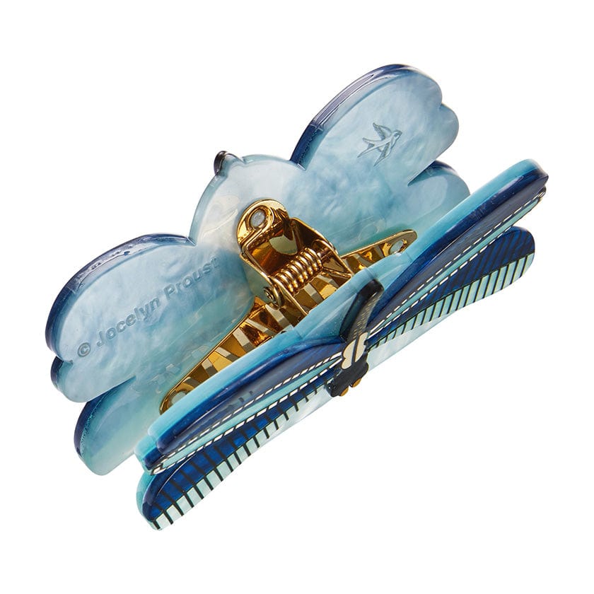 Sapphire Sky Dancer Hair Clip Claw  -  Erstwilder  -  Quirky Resin and Enamel Accessories