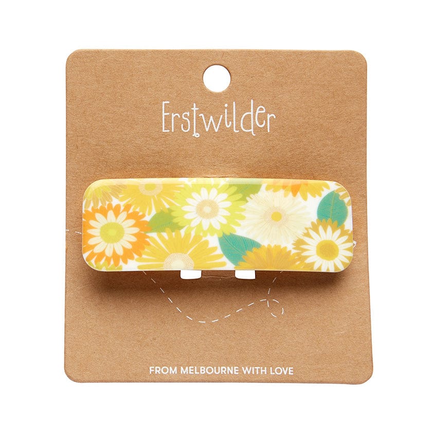 Daisy Hair Clip Barrette  -  Erstwilder  -  Quirky Resin and Enamel Accessories