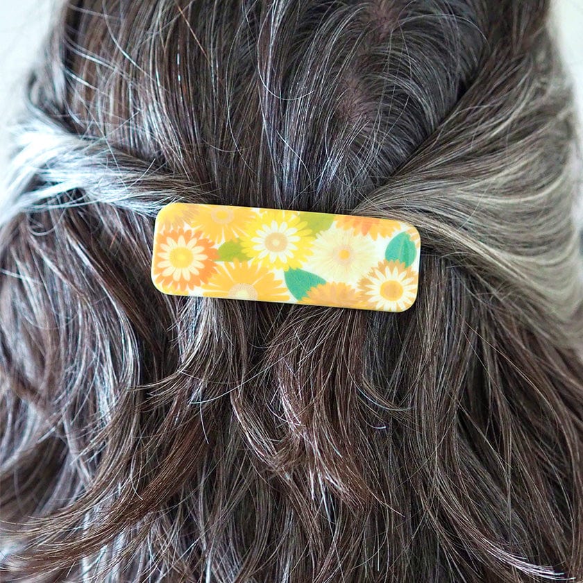 Daisy Hair Clip Barrette  -  Erstwilder  -  Quirky Resin and Enamel Accessories