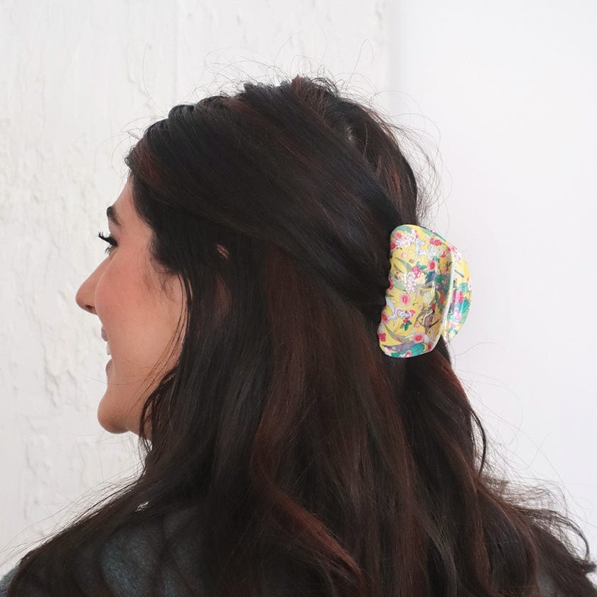 Gumnut Collage Hair Clip Claw  -  Erstwilder  -  Quirky Resin and Enamel Accessories