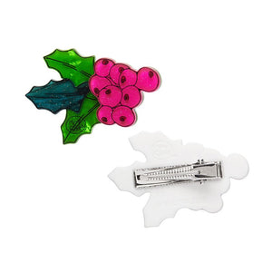 Festive Foliage Hair Clips Set - 2 Piece  -  Erstwilder  -  Quirky Resin and Enamel Accessories