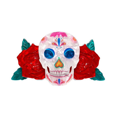 Dia De Los Muertos Hair Clip Barrette  -  Erstwilder  -  Quirky Resin and Enamel Accessories