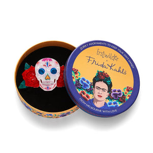 Dia De Los Muertos Hair Clip Barrette  -  Erstwilder  -  Quirky Resin and Enamel Accessories
