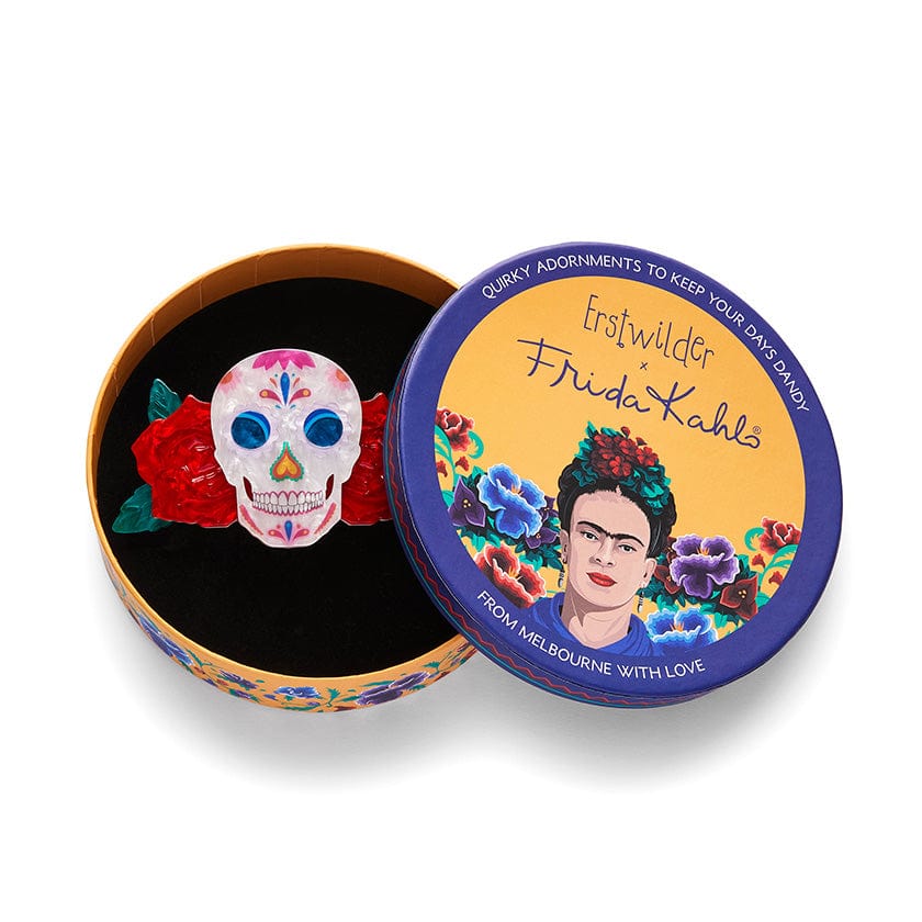 Dia De Los Muertos Hair Clip Barrette  -  Erstwilder  -  Quirky Resin and Enamel Accessories