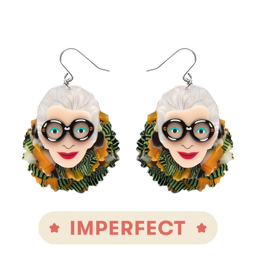 Adorned in Feathers Iris Drop Earrings (IMPERFECT)  -  Erstwilder  -  Quirky Resin and Enamel Accessories