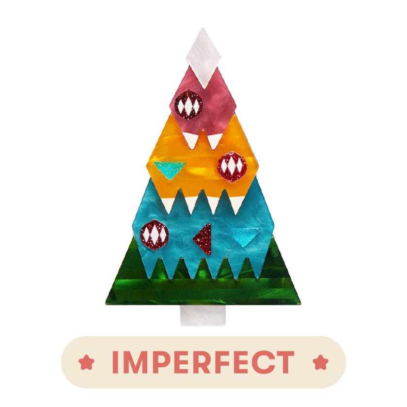 O Christmas Tree Brooch (IMPERFECT)  -  Erstwilder  -  Quirky Resin and Enamel Accessories