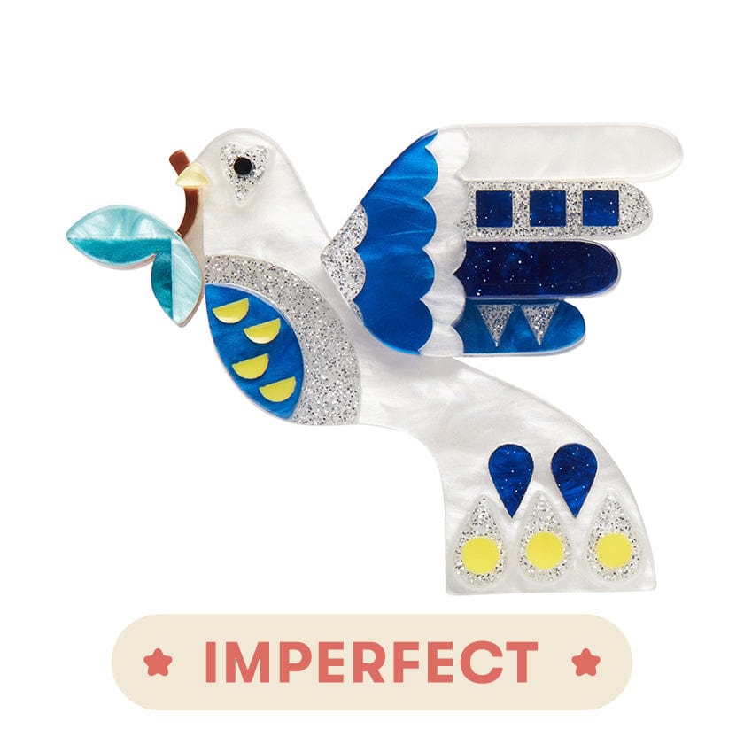 Peace & Love Brooch (IMPERFECT)  -  Erstwilder  -  Quirky Resin and Enamel Accessories