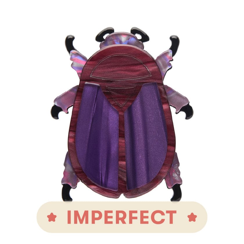 Summer Scarab Brooch (IMPERFECT)  -  Erstwilder  -  Quirky Resin and Enamel Accessories