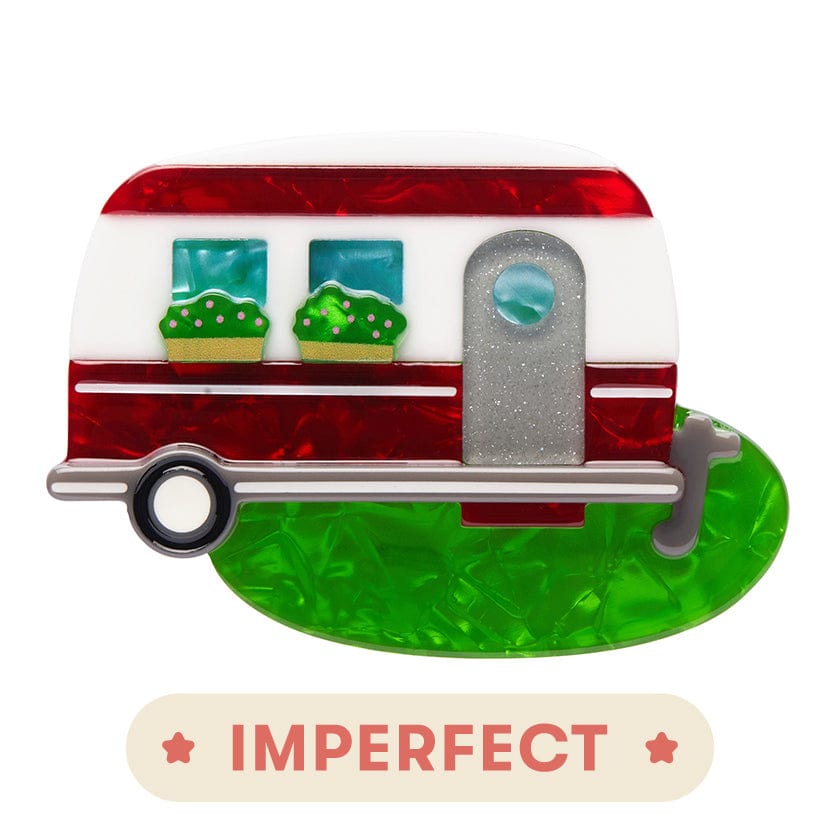 Happy Glamper Brooch (IMPERFECT)  -  Erstwilder  -  Quirky Resin and Enamel Accessories