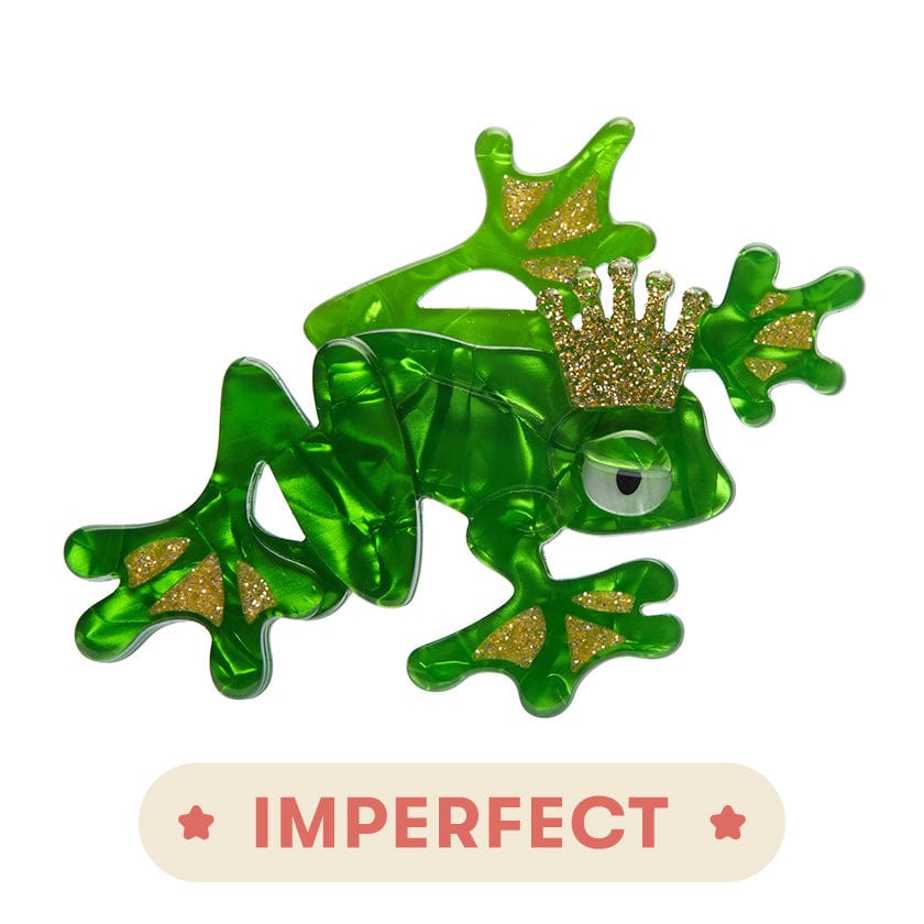 I Kissed a Prince Brooch (IMPERFECT)  -  Erstwilder  -  Quirky Resin and Enamel Accessories
