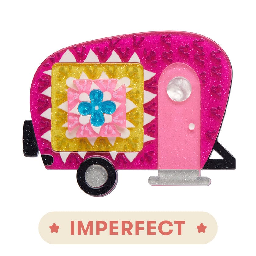 Cosiest of Campers Brooch (IMPERFECT)  -  Erstwilder  -  Quirky Resin and Enamel Accessories