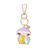 The Whimsical White Spotted Jellyfish Enamel Key Ring