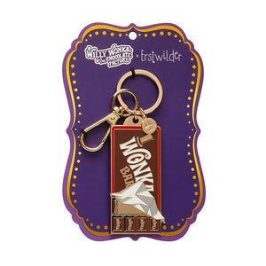 Winning Wonka Bar Enamel Key Ring  -  Erstwilder  -  Quirky Resin and Enamel Accessories
