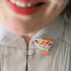 The Balanced Baby Sandpiper Mini Brooch  -  Erstwilder  -  Quirky Resin and Enamel Accessories