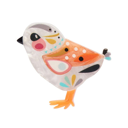 The Balanced Baby Sandpiper Mini Brooch  -  Erstwilder  -  Quirky Resin and Enamel Accessories