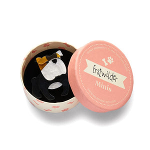 Boof Bulldog Mini Brooch  -  Erstwilder  -  Quirky Resin and Enamel Accessories